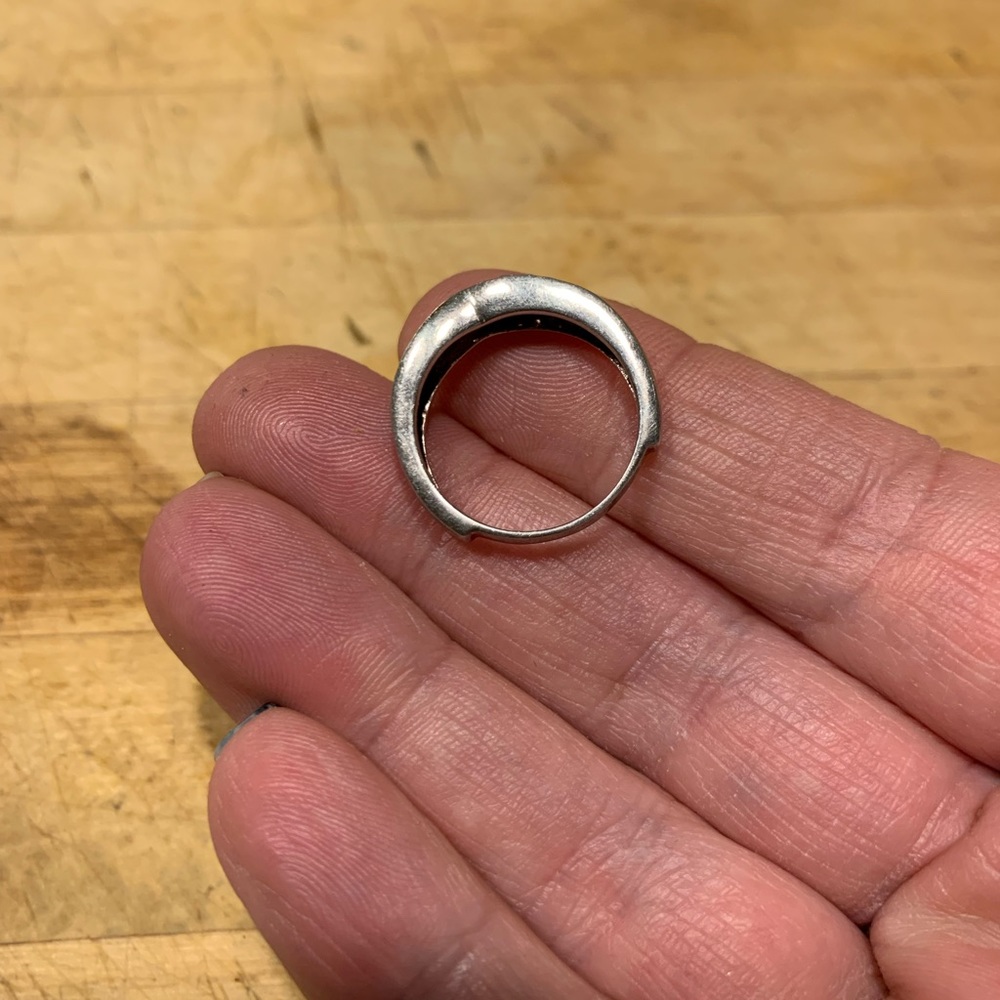 Simply Beautiful Serling Silver and CZ Ring. The perfect wedding band! - Picture 12 of 16